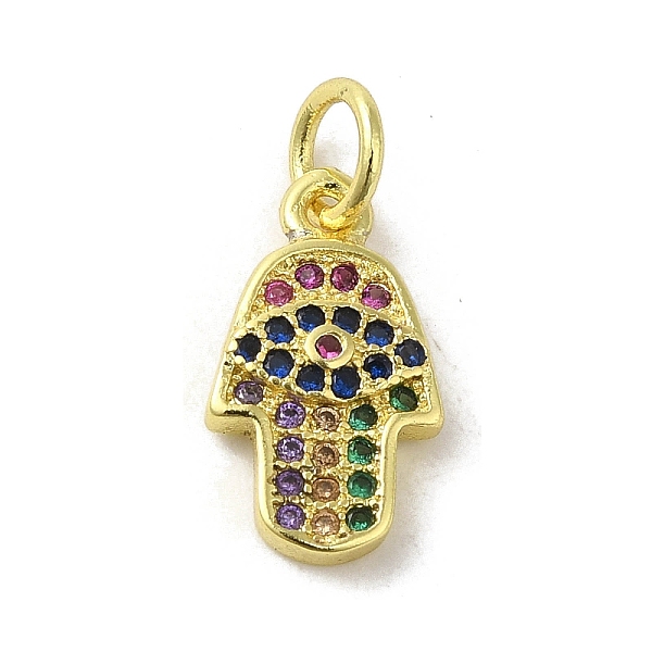 PandaHall Brass Micro Pave Cubic Zirconia Charms, Real 18K Gold Plated, Hamsa Hand Charms, Colorful, 13.5x7.5x2.5mm, Hole: 3mm Brass+Cubic...
PandaHall Brass Micro Pave Cubic Zirconia Charms, Real 18K Gold Plated, Hamsa Hand Charms, Colorful, 13.5x7.5x2.5mm, Hole: 3mm Brass+Cubic...