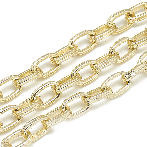 PandaHall Aluminum Cable Chains, Double Link Chains, Unwelded, Flat Oval, Light Gold, 14x8.5x3x1.8mm Aluminum
PandaHall Aluminum Cable Chains, Double Link Chains, Unwelded, Flat Oval, Light Gold, 14x8.5x3x1.8mm Aluminum