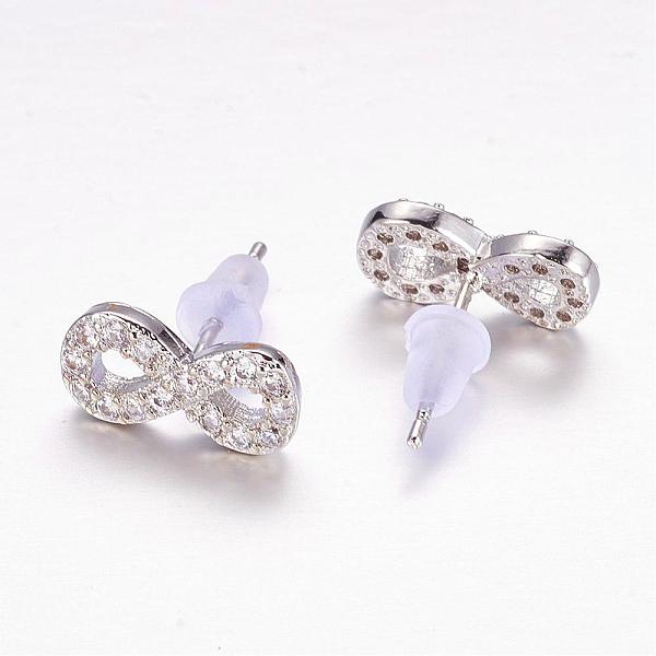 PandaHall Brass Micro Pave Cubic Zirconia Stud Crawler Earrings, Climber Earrings, Infinity, Platinum, 6x13x2mm, pin: 0.6mm Cubic Zirconia..., Clear
PandaHall Brass Micro Pave Cubic Zirconia Stud Crawler Earrings, Climber Earrings, Infinity, Platinum, 6x13x2mm, pin: 0.6mm Cubic Zirconia..., Clear