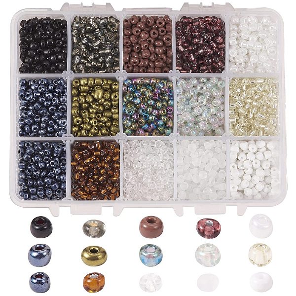 PandaHall 6/0 Glass Seed Beads, Transparent & Frosted Colors & Baking Paint & Opaque Colors Lustered & Opaque Colours & Trans. Colours..., Multicolor
PandaHall 6/0 Glass Seed Beads, Transparent & Frosted Colors & Baking Paint & Opaque Colors Lustered & Opaque Colours & Trans. Colours..., Multicolor