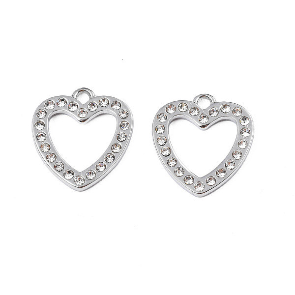 PandaHall 304 Stainless Steel Pendants, with Crystal Rhinestone, Heart, Stainless Steel Color, 16x14x2mm, Hole: 1.6mm Stainless..., Clear
PandaHall 304 Stainless Steel Pendants, with Crystal Rhinestone, Heart, Stainless Steel Color, 16x14x2mm, Hole: 1.6mm Stainless..., Clear