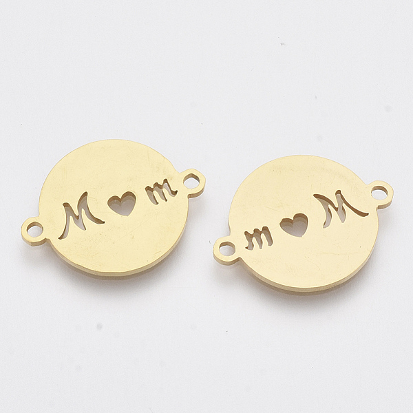 PandaHall 201 Stainless Steel Links connectors, Laser Cut Links, for Mother's Day, Flat Round with Word Mom, Golden, 20x15.5x1mm, Hole...
PandaHall 201 Stainless Steel Links connectors, Laser Cut Links, for Mother's Day, Flat Round with Word Mom, Golden, 20x15.5x1mm, Hole...