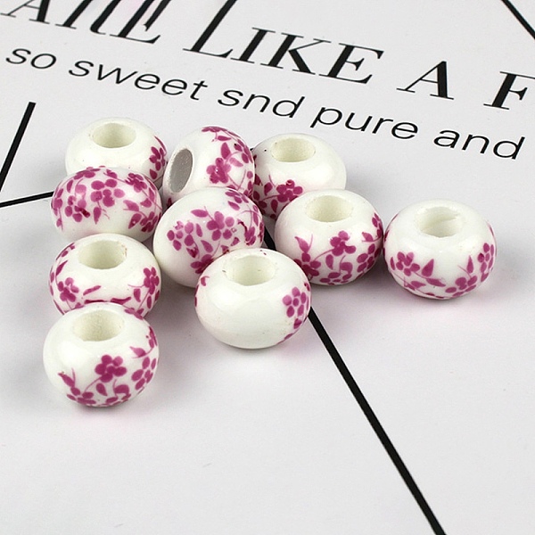 PandaHall Handmade Porcelain European Beads, Large Hole Beads, No Metal Core, Rondelle, Dark Violet, 14x9mm, Hole: 5mm Porcelain Rondelle
PandaHall Handmade Porcelain European Beads, Large Hole Beads, No Metal Core, Rondelle, Dark Violet, 14x9mm, Hole: 5mm Porcelain Rondelle