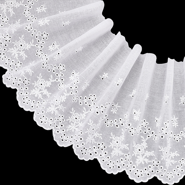 PandaHall 5 Yards Cotton Embroidered Wavy Edge Flower Pattern Trimming, Ornament Accessories, White, 200~210x0.8mm Cotton Flower White
PandaHall 5 Yards Cotton Embroidered Wavy Edge Flower Pattern Trimming, Ornament Accessories, White, 200~210x0.8mm Cotton Flower White