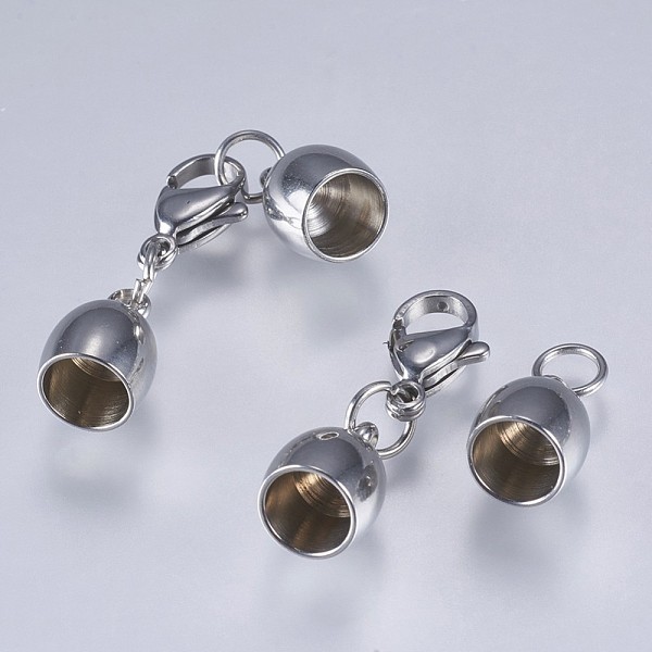 PandaHall 201 Stainless Steel Cord Ends, End Caps, with Lobster Claw Clasps, Stainless Steel Color, 39x8x8mm, Inner Diameter: 6mm 201...
PandaHall 201 Stainless Steel Cord Ends, End Caps, with Lobster Claw Clasps, Stainless Steel Color, 39x8x8mm, Inner Diameter: 6mm 201...