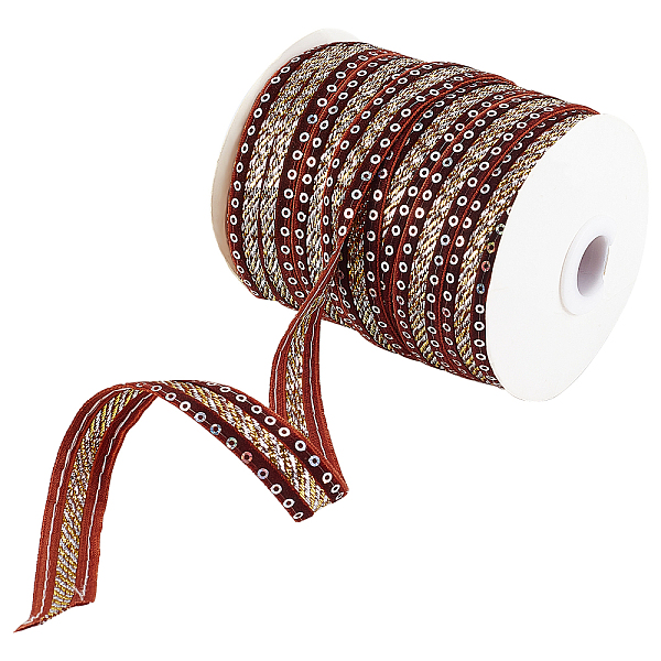 PandaHall Sparkle Style Polyester Ribbons, Sequin, Coconut Brown, 15x1mm, about 32.81 Yards(30m)/Roll Polyester None
PandaHall Sparkle Style Polyester Ribbons, Sequin, Coconut Brown, 15x1mm, about 32.81 Yards(30m)/Roll Polyester None