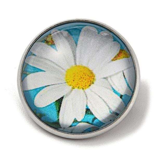 PandaHall Round Glass Brooches, Platinum Plated Iron Jewerly Pins, for Backpack, Flower, 21.5x21.5x12mm Glass Flower White
PandaHall Round Glass Brooches, Platinum Plated Iron Jewerly Pins, for Backpack, Flower, 21.5x21.5x12mm Glass Flower White