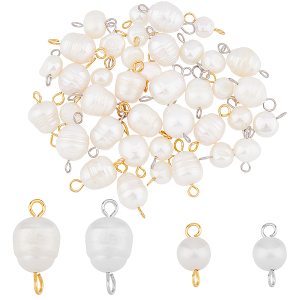 PandaHall HOBBIESAY 40Pcs 4 Styles Grade B Natural Cultured Freshwater Pearl Connector Charms, with 304 Stainless Steel Double Loops...
PandaHall HOBBIESAY 40Pcs 4 Styles Grade B Natural Cultured Freshwater Pearl Connector Charms, with 304 Stainless Steel Double Loops...
