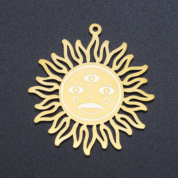 PandaHall 201 Stainless Steel Pendants, Laser Cut, Sun, Golden, 37.5x34.5x1mm, Hole: 1.4mm 201 Stainless Steel Sun
PandaHall 201 Stainless Steel Pendants, Laser Cut, Sun, Golden, 37.5x34.5x1mm, Hole: 1.4mm 201 Stainless Steel Sun