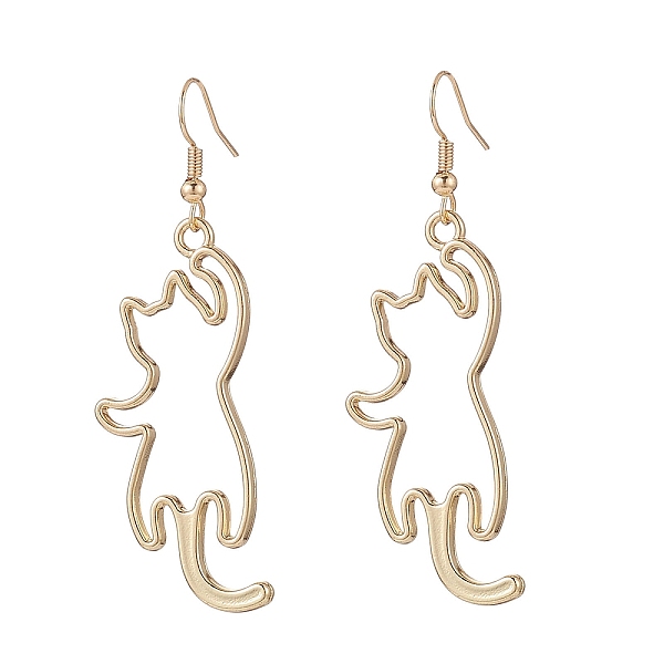 PandaHall Zinc Alloy Hollow Out Cat Dangle Earrings, 304 Stainless Steel Long Drop Earrings for Women, Golden, 63mm, Pin: 0.7mm Alloy
PandaHall Zinc Alloy Hollow Out Cat Dangle Earrings, 304 Stainless Steel Long Drop Earrings for Women, Golden, 63mm, Pin: 0.7mm Alloy
