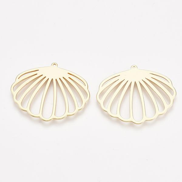 PandaHall Brass Pendants, Shell, Nickel Free, Real 18K Gold Plated, 26x31.5x1mm, Hole: 0.9mm Brass Shell Shape
PandaHall Brass Pendants, Shell, Nickel Free, Real 18K Gold Plated, 26x31.5x1mm, Hole: 0.9mm Brass Shell Shape