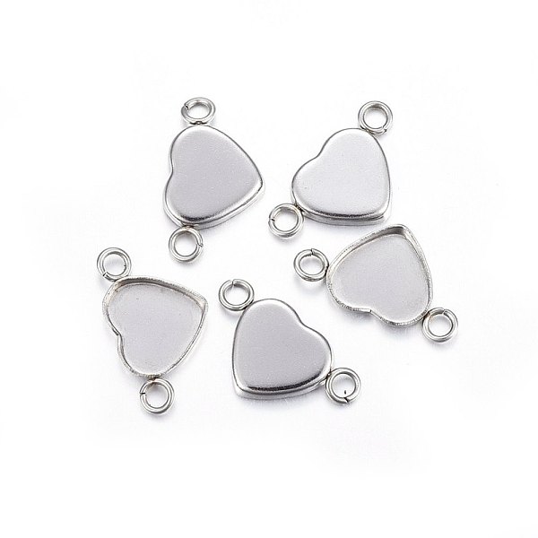 PandaHall 304 Stainless Steel Cabochon Connector Settings, Plain Edge Bezel Cups, Heart, Stainless Steel Color, 11x20x2mm, Hole: 2.5mm...
PandaHall 304 Stainless Steel Cabochon Connector Settings, Plain Edge Bezel Cups, Heart, Stainless Steel Color, 11x20x2mm, Hole: 2.5mm...