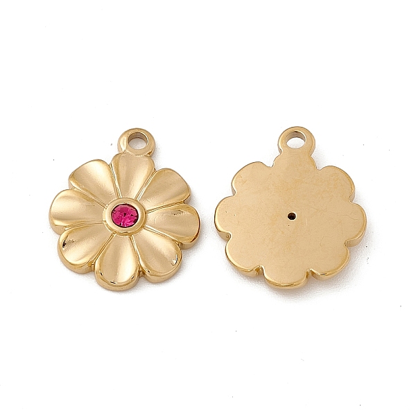 PandaHall Vacuum Plating 201 Stainless Steel Pendants, with Glass, Flower Charms, Real 18K Gold Plated, Hot Pink, 18x15x2.5mm, Hole: 2mm...
PandaHall Vacuum Plating 201 Stainless Steel Pendants, with Glass, Flower Charms, Real 18K Gold Plated, Hot Pink, 18x15x2.5mm, Hole: 2mm...