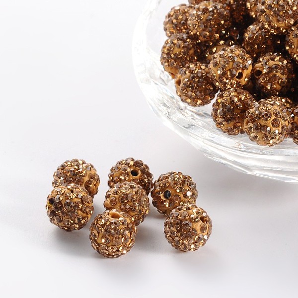 PandaHall Pave Disco Ball Beads, Polymer Clay Rhinestone Beads, Round, Light Colorado Topaz, 10mm, Hole: 1.5mm Polymer Clay+Glass Rhinestone..., Yellow
PandaHall Pave Disco Ball Beads, Polymer Clay Rhinestone Beads, Round, Light Colorado Topaz, 10mm, Hole: 1.5mm Polymer Clay+Glass Rhinestone..., Yellow