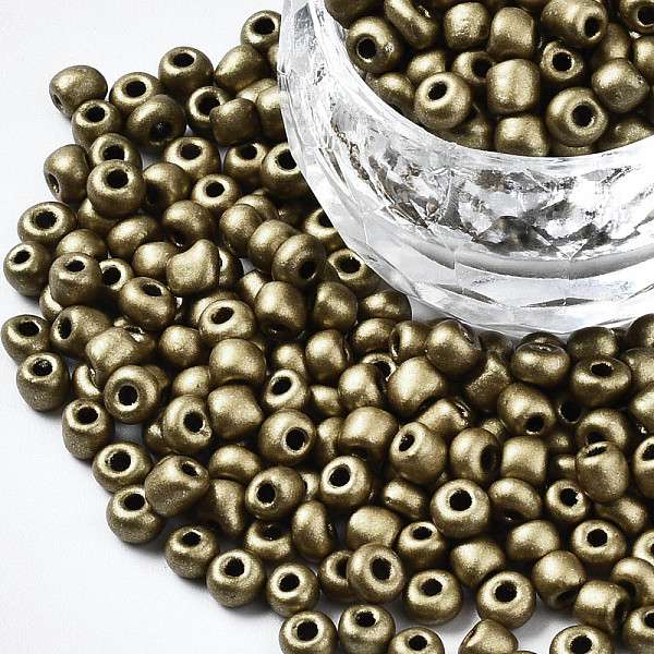 PandaHall 6/0 Glass Seed Beads, Baking Paint, Round Hole, Round, Olive, 4~5x3~5mm, Hole: 1.2~1.5mm, about 4500pcs/Pound Glass Green
PandaHall 6/0 Glass Seed Beads, Baking Paint, Round Hole, Round, Olive, 4~5x3~5mm, Hole: 1.2~1.5mm, about 4500pcs/Pound Glass Green