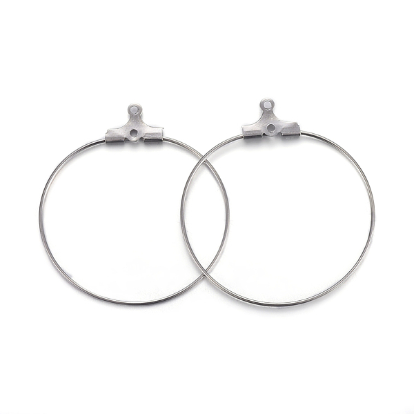 PandaHall 304 Stainless Steel Pendants, Hoop Earring Findings, Ring, Stainless Steel Color, 21 Gauge, 34x31x1.5mm, Hole: 1mm, Inner Size...
PandaHall 304 Stainless Steel Pendants, Hoop Earring Findings, Ring, Stainless Steel Color, 21 Gauge, 34x31x1.5mm, Hole: 1mm, Inner Size...