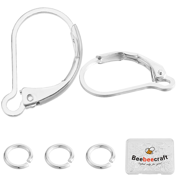 PandaHall Beebeecraft 40Pcs Brass Leverback Earring Findings, with 40Pcs Open Jump Rings, 925 Sterling Silver Plated, 15.5x10x1.5mm, Pin...
PandaHall Beebeecraft 40Pcs Brass Leverback Earring Findings, with 40Pcs Open Jump Rings, 925 Sterling Silver Plated, 15.5x10x1.5mm, Pin...
