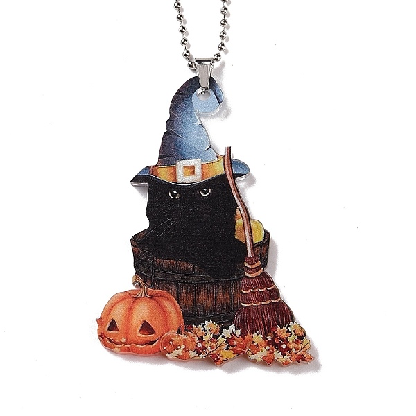 PandaHall Opaque One-sided Printed Acrylic Big Pendants, with Iron, for Halloween, Cat with Pumpkin, Black, 300x2mm, Hole: 4mm Iron+Acrylic...
PandaHall Opaque One-sided Printed Acrylic Big Pendants, with Iron, for Halloween, Cat with Pumpkin, Black, 300x2mm, Hole: 4mm Iron+Acrylic...
