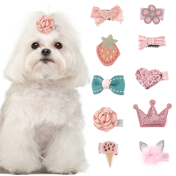 PandaHall Olycraft 2 Sets Cute Polyester & Cotton Hair Clips Set, with Iron Finding, for Girls, Mixed Color, 21x39x10mm, 5pcs/set, 2 style..., Multicolor
PandaHall Olycraft 2 Sets Cute Polyester & Cotton Hair Clips Set, with Iron Finding, for Girls, Mixed Color, 21x39x10mm, 5pcs/set, 2 style..., Multicolor