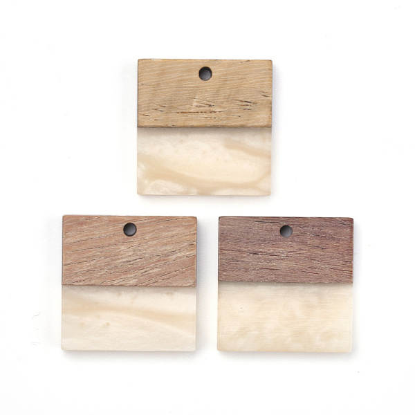 PandaHall Resin & Walnut Wood Pendants, Square, Navajo White, 23x23x4mm, Hole: 2mm Resin+Wood Square Orange
PandaHall Resin & Walnut Wood Pendants, Square, Navajo White, 23x23x4mm, Hole: 2mm Resin+Wood Square Orange