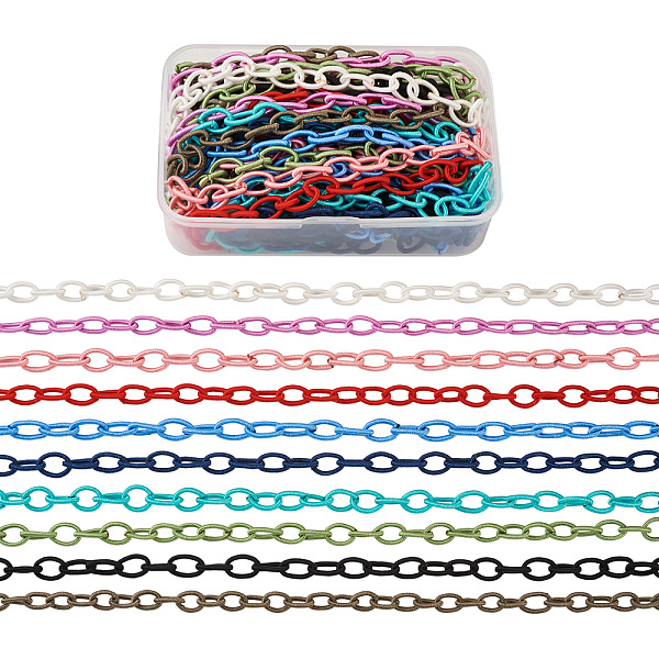 PandaHall Handmade Nylon Cable Chains Loop, Oval, Mixed Color, 8~9x11~13x2mm, about 33.5 inch(85cm)/strand, 10 colors, 1strand/color..., Multicolor
PandaHall Handmade Nylon Cable Chains Loop, Oval, Mixed Color, 8~9x11~13x2mm, about 33.5 inch(85cm)/strand, 10 colors, 1strand/color..., Multicolor