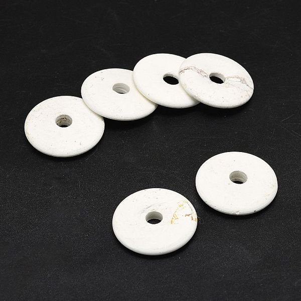 PandaHall Donut Natural Howlite Pendants, 30~30.5x4.5~6.5mm, Hole: 6mm Howlite Donut
PandaHall Donut Natural Howlite Pendants, 30~30.5x4.5~6.5mm, Hole: 6mm Howlite Donut