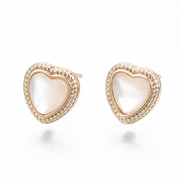 PandaHall Brass Micro Pave Clear Cubic Zirconia Stud Earring Findings, with Freshwater Shell, with Loop, Nickel Free, Heart, Real 18K Gold...
PandaHall Brass Micro Pave Clear Cubic Zirconia Stud Earring Findings, with Freshwater Shell, with Loop, Nickel Free, Heart, Real 18K Gold...