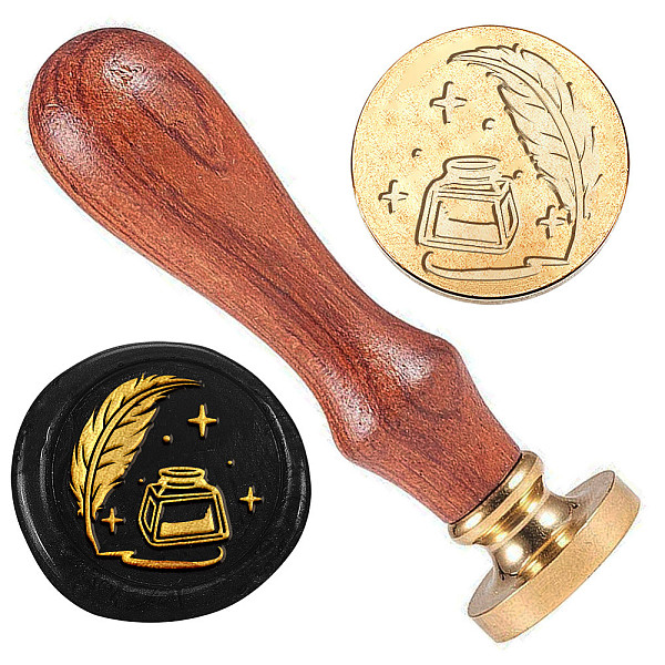 PandaHall Golden Plated Brass Sealing Wax Stamp Head, with Wood Handle, for Envelopes Invitations, Gift Cards, Feather, 83x22mm, Head: 7.5mm...
PandaHall Golden Plated Brass Sealing Wax Stamp Head, with Wood Handle, for Envelopes Invitations, Gift Cards, Feather, 83x22mm, Head: 7.5mm...