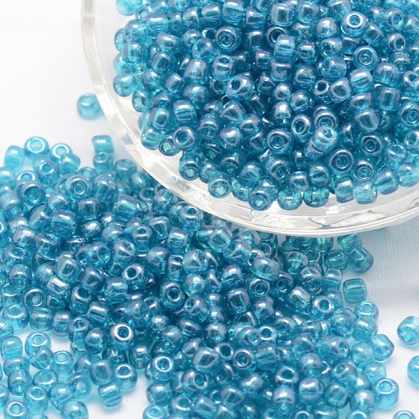 PandaHall 8/0 Glass Seed Beads, Grade A, Round, Transparent Colours Lustered, Sky Blue, 2.8~3.2mm, Hole: 1.0mm, about 1500pcs/50g Glass Blue
PandaHall 8/0 Glass Seed Beads, Grade A, Round, Transparent Colours Lustered, Sky Blue, 2.8~3.2mm, Hole: 1.0mm, about 1500pcs/50g Glass Blue