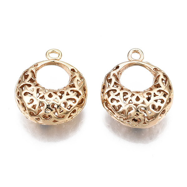 PandaHall Brass Pendants, Hollow, Nickel Free, Flat Round, Real 18K Gold Plated, 19x16x7mm, Hole: 1.5mm Brass Flat Round
PandaHall Brass Pendants, Hollow, Nickel Free, Flat Round, Real 18K Gold Plated, 19x16x7mm, Hole: 1.5mm Brass Flat Round