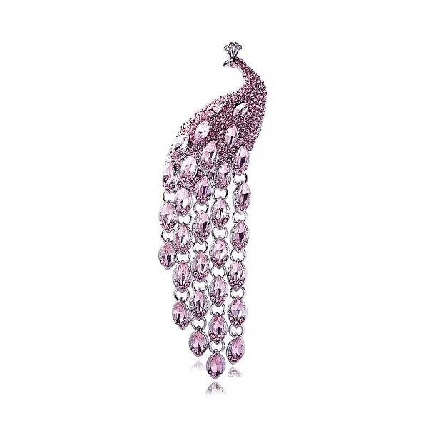 PandaHall Ethnic Style Peacock Long Tassel Pins, Alloy Rhinestone Brooch for Women's Sweaters Coats Suits, Light Rose, 140x35mm..., Pink
PandaHall Ethnic Style Peacock Long Tassel Pins, Alloy Rhinestone Brooch for Women's Sweaters Coats Suits, Light Rose, 140x35mm..., Pink