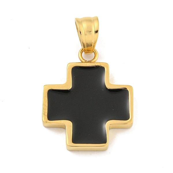 PandaHall Ion Plating(IP) 304 Stainless Steel Pendants, with Enamel, Cross Charm, Golden, Black, 22x18x3mm, Hole: 6x4.5mm Stainless...
PandaHall Ion Plating(IP) 304 Stainless Steel Pendants, with Enamel, Cross Charm, Golden, Black, 22x18x3mm, Hole: 6x4.5mm Stainless...