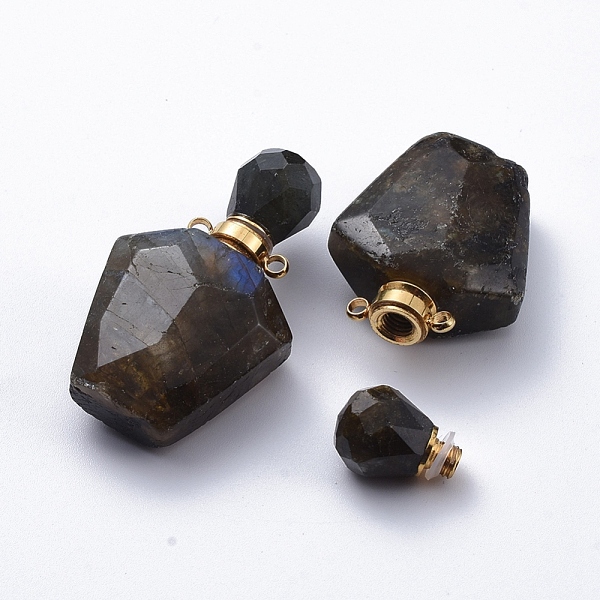 PandaHall Faceted Natural Labradorite Openable Perfume Bottle Pendants, Essential Oil Bottles, with Golden Tone 304 Stainless Steel Findings...
PandaHall Faceted Natural Labradorite Openable Perfume Bottle Pendants, Essential Oil Bottles, with Golden Tone 304 Stainless Steel Findings...