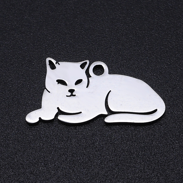 PandaHall 201 Stainless Steel Kitten Pendants, Lying Down Cat Shape, Stainless Steel Color, 9.5x19x1mm, Hole: 1.2mm 201 Stainless Steel Cat...
PandaHall 201 Stainless Steel Kitten Pendants, Lying Down Cat Shape, Stainless Steel Color, 9.5x19x1mm, Hole: 1.2mm 201 Stainless Steel Cat...