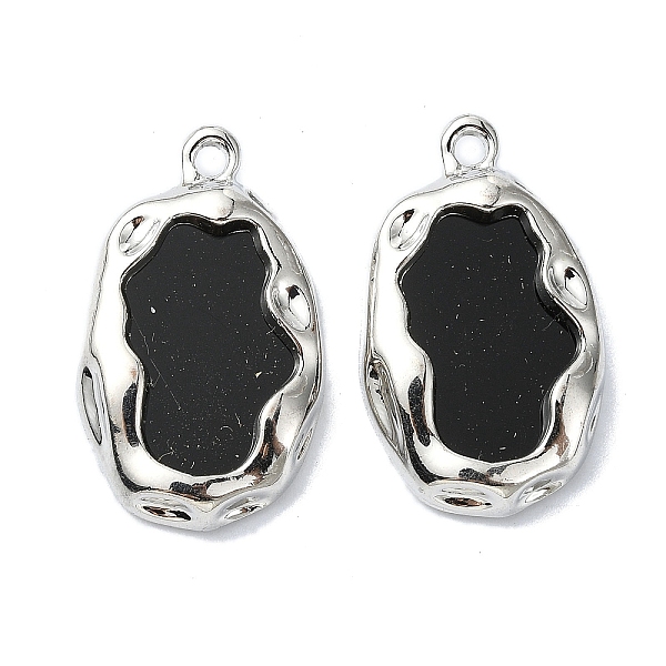 PandaHall Acrylic Charms, with Alloy Finding, Oval Charms, Black, 26.5x16x4mm, Hole: 2mm Alloy+Acrylic Oval Black
PandaHall Acrylic Charms, with Alloy Finding, Oval Charms, Black, 26.5x16x4mm, Hole: 2mm Alloy+Acrylic Oval Black