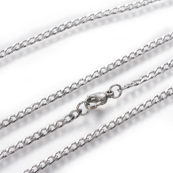 PandaHall 304 Stainless Steel Curb Chain Necklaces, with Lobster Claw Clasps, Stainless Steel Color, 23.77 inch(60.4cm), 3mm 304 Stainless...
PandaHall 304 Stainless Steel Curb Chain Necklaces, with Lobster Claw Clasps, Stainless Steel Color, 23.77 inch(60.4cm), 3mm 304 Stainless...