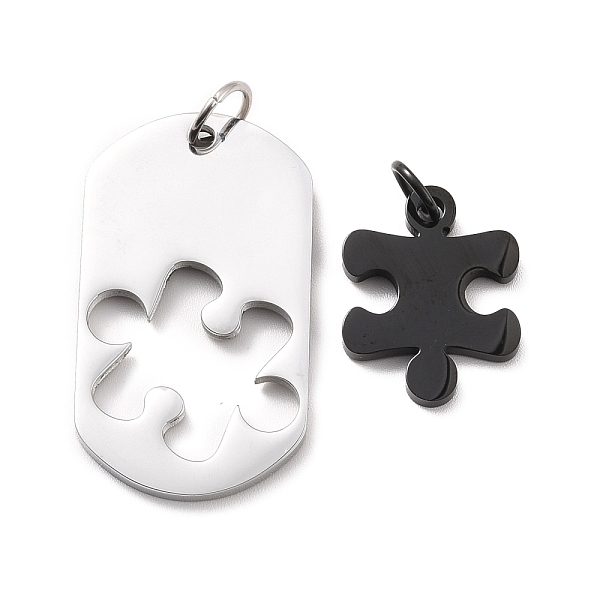 PandaHall Ion Plating(IP) 304 Stainless Steel Pendants Set, with Jump Ring, Oval & Puzzle, Electrophoresis Black, 21.5~38.5x17~22x2mm, Hole...
PandaHall Ion Plating(IP) 304 Stainless Steel Pendants Set, with Jump Ring, Oval & Puzzle, Electrophoresis Black, 21.5~38.5x17~22x2mm, Hole...
