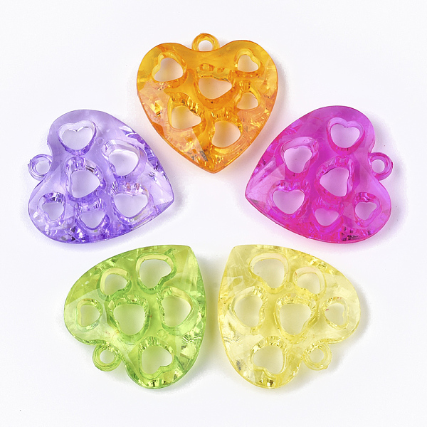 PandaHall Transparent Acrylic Pendants, Heart, Mixed Color, 38x36x10mm, Hole: 3mm, about 110pcs/500g Acrylic Heart Multicolor
PandaHall Transparent Acrylic Pendants, Heart, Mixed Color, 38x36x10mm, Hole: 3mm, about 110pcs/500g Acrylic Heart Multicolor