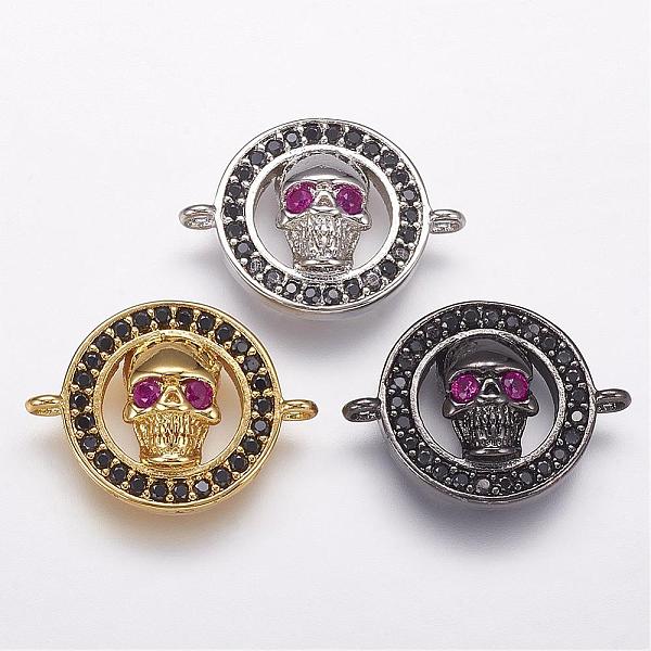 PandaHall Brass Micro Pave Cubic Zirconia Links, Flat Round and Skull, Mixed Color, 15x20x5mm, Hole: 2mm Brass+Cubic Zirconia Flat Round..., Multicolor
PandaHall Brass Micro Pave Cubic Zirconia Links, Flat Round and Skull, Mixed Color, 15x20x5mm, Hole: 2mm Brass+Cubic Zirconia Flat Round..., Multicolor
