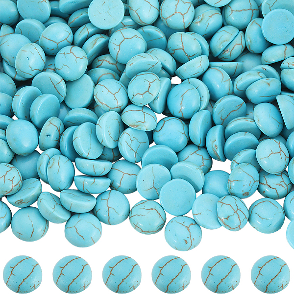 PandaHall SUNNYCLUE 1 Box 200Pcs 10mm Turquoise Cabochons Round Stone Cabochons Synthetic Gemstones Dome Cameo Dyed Flat Back Cabochon Beads...
PandaHall SUNNYCLUE 1 Box 200Pcs 10mm Turquoise Cabochons Round Stone Cabochons Synthetic Gemstones Dome Cameo Dyed Flat Back Cabochon Beads...