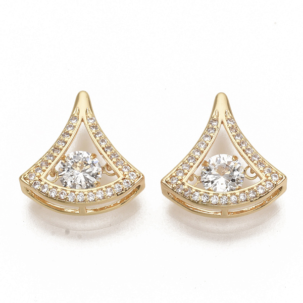 PandaHall Brass Micro Pave Clear Cubic Zirconia Charms, Nickel Free, Fan Shape, Real 18K Gold Plated, 14.5x14.5x4.5mm, Hole: 2x5mm...
PandaHall Brass Micro Pave Clear Cubic Zirconia Charms, Nickel Free, Fan Shape, Real 18K Gold Plated, 14.5x14.5x4.5mm, Hole: 2x5mm...