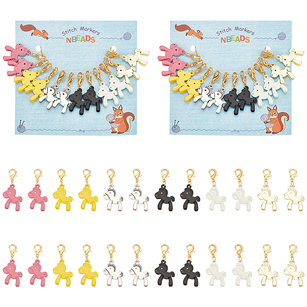 PandaHall Horse Alloy Enamel Pendant Stitch Markers, Crochet Lobster Clasp Charms, Locking Stitch Marker with Wine Glass Charm Ring, Mixed..., Multicolor
PandaHall Horse Alloy Enamel Pendant Stitch Markers, Crochet Lobster Clasp Charms, Locking Stitch Marker with Wine Glass Charm Ring, Mixed..., Multicolor