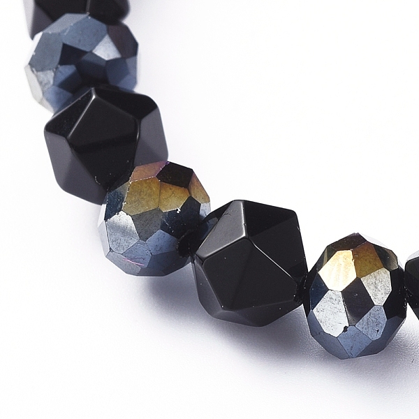 PandaHall Natural Black Agate(Dyed) Gemstone Stretch Bracelets, with Electroplate Glass Beads, 2-3/8 inch(61mm) Black Agate Black
PandaHall Natural Black Agate(Dyed) Gemstone Stretch Bracelets, with Electroplate Glass Beads, 2-3/8 inch(61mm) Black Agate Black