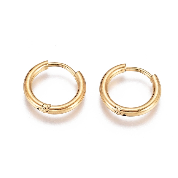 PandaHall 304 Stainless Steel Huggie Hoop Earrings, with 316 Surgical Stainless Steel Pin, Ion Plating(IP), Ring, Golden, 14x2mm, 12 Gauge...
PandaHall 304 Stainless Steel Huggie Hoop Earrings, with 316 Surgical Stainless Steel Pin, Ion Plating(IP), Ring, Golden, 14x2mm, 12 Gauge...