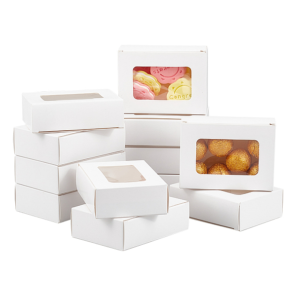 PandaHall Rectangle Folding Paper Storage Boxes, Gift Case with Rectangle Visible PVC Window, White, 9.5x7x2.8cm, window: 37x64mm Paper...
PandaHall Rectangle Folding Paper Storage Boxes, Gift Case with Rectangle Visible PVC Window, White, 9.5x7x2.8cm, window: 37x64mm Paper...