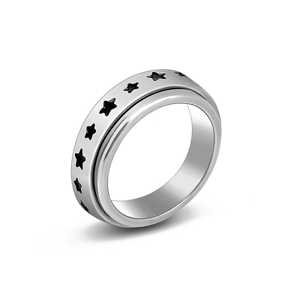 PandaHall Stainless Steel Rotating Finger Ring, Fidget Spinner Ring for Calming Worry Meditation, Star, US Size 7(17.3mm) Stainless Steel...
PandaHall Stainless Steel Rotating Finger Ring, Fidget Spinner Ring for Calming Worry Meditation, Star, US Size 7(17.3mm) Stainless Steel...