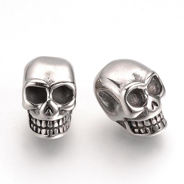 PandaHall 304 Stainless Steel Beads, Skull, Antique Silver, 17x10.5x12.5mm, Hole: 3.5~4mm 304 Stainless Steel Skull
PandaHall 304 Stainless Steel Beads, Skull, Antique Silver, 17x10.5x12.5mm, Hole: 3.5~4mm 304 Stainless Steel Skull