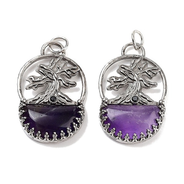 PandaHall Natural Amethyst Bag Pendants, Rack Plating Antique Silver Plated Brass Tree Charms, Cadmium Free & Lead Free, 41x26x6mm, Hole...
PandaHall Natural Amethyst Bag Pendants, Rack Plating Antique Silver Plated Brass Tree Charms, Cadmium Free & Lead Free, 41x26x6mm, Hole...