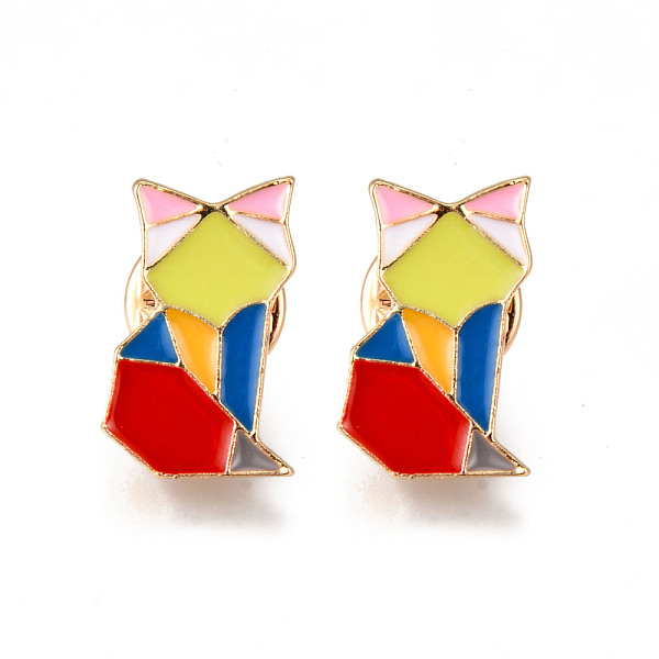 PandaHall Alloy Enamel Brooches, Enamel Pin, with Brass Butterfly Clutches, Cat Shape, Light Gold, Cadmium Free & Nickel Free & Lead Free...
PandaHall Alloy Enamel Brooches, Enamel Pin, with Brass Butterfly Clutches, Cat Shape, Light Gold, Cadmium Free & Nickel Free & Lead Free...