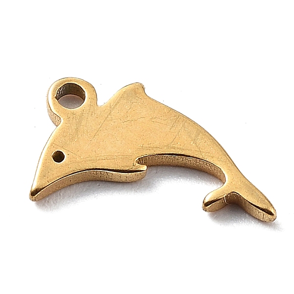 PandaHall 304 Stainless Steel Charms, Golden, Laser Cut, Dolphin, 9x9x1mm, Hole: 1mm 304 Stainless Steel Dolphin
PandaHall 304 Stainless Steel Charms, Golden, Laser Cut, Dolphin, 9x9x1mm, Hole: 1mm 304 Stainless Steel Dolphin